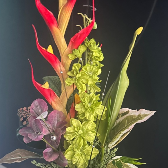 BRAND NEW *Modern, Gorgeous” Bird of Paradise Silk Floral Arrangement 2ft Tall!! - Picture 6 of 6